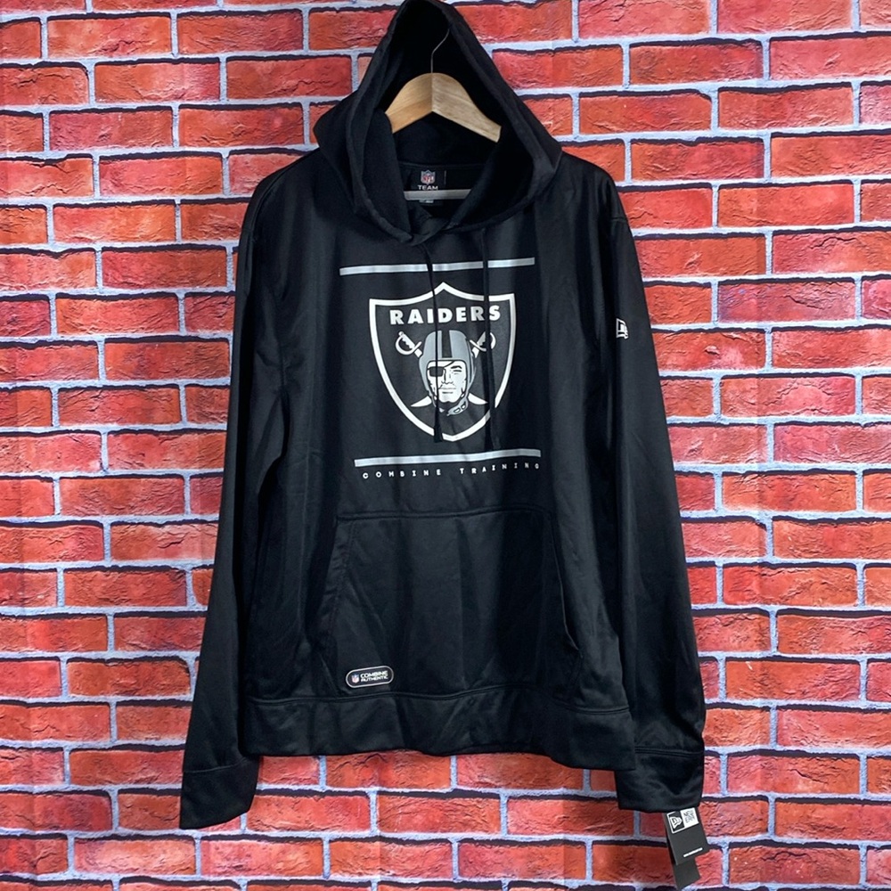 Las Vegas Raiders New Era Combine Authentic Split‎ Defense Pullover Hoodie Large